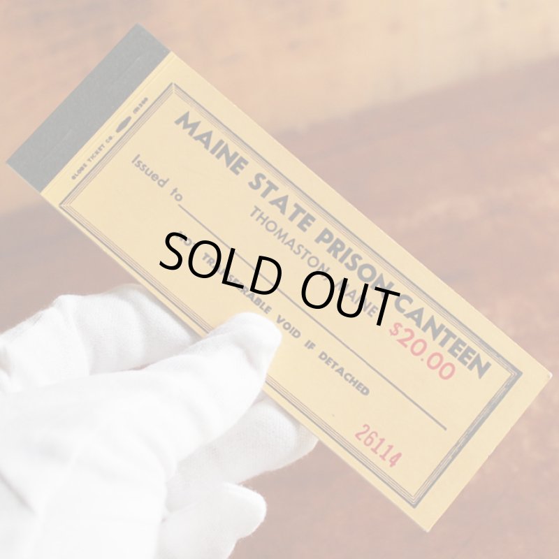 画像6: USAアメリカヴィンテージクーポンチケットブックメイン州刑務所内食堂用｜アンティーク紙もの (6)