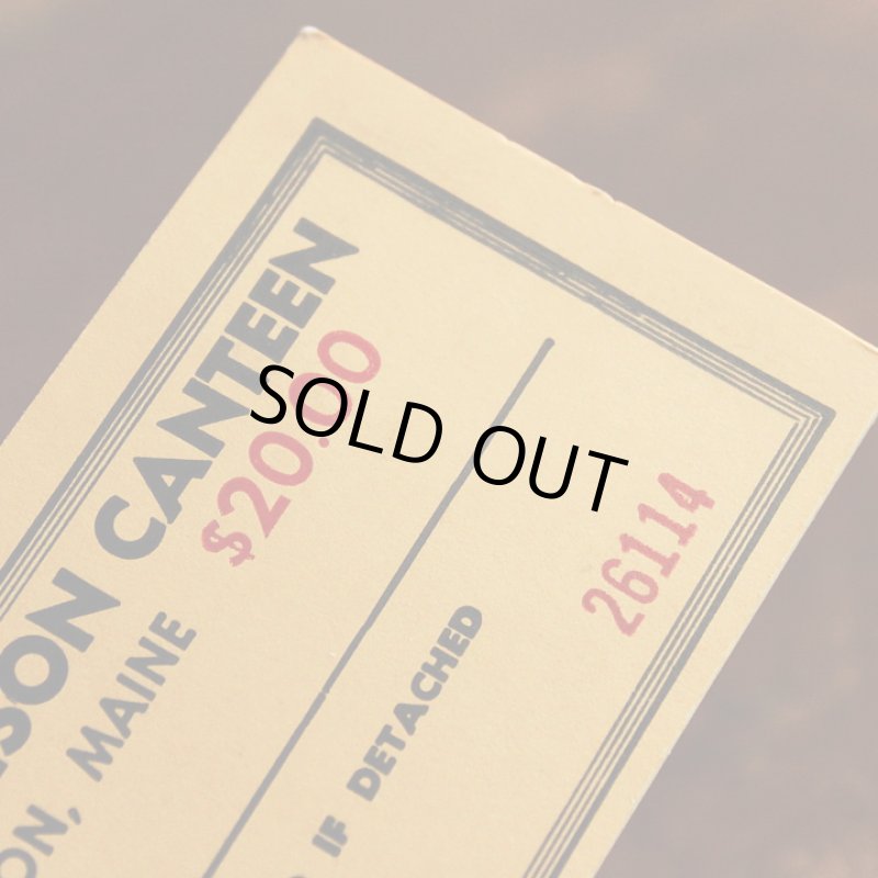 画像8: USAアメリカヴィンテージクーポンチケットブックメイン州刑務所内食堂用｜アンティーク紙もの (8)