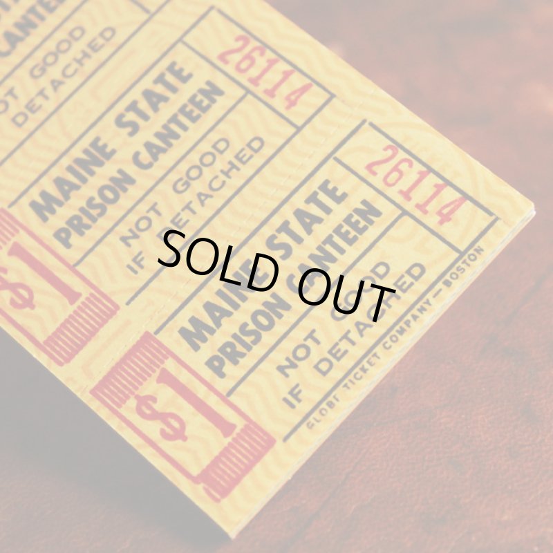 画像2: USAアメリカヴィンテージクーポンチケットブックメイン州刑務所内食堂用｜アンティーク紙もの (2)