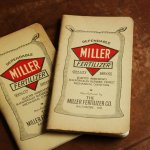 画像3: USAヴィンテージ紙ものメモ帳1930年代2冊組｜カレンダー付ノートブックMILLER FERTILIZER (3)