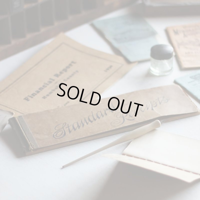 画像17: USAアンティーク紙もの領収書ブックレット1900年代｜standard receipts book (17)