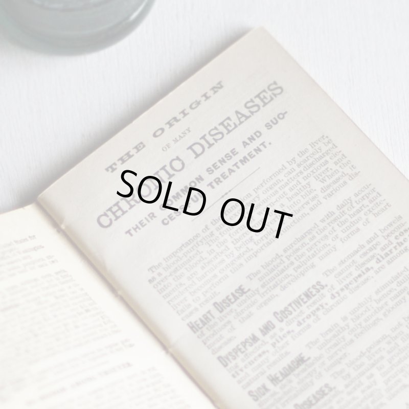 画像9: USAアンティーク紙ものノートブックレット1887年｜Pierce's医療と健康の覚書帳簿 (9)