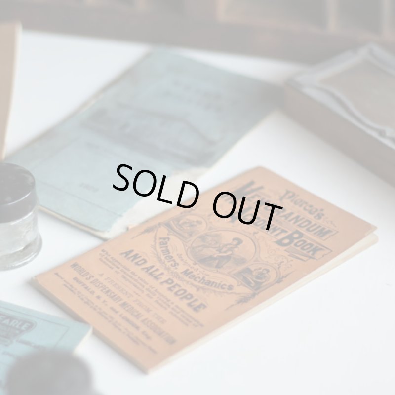 画像16: USAアンティーク紙ものノートブックレット1887年｜Pierce's医療と健康の覚書帳簿 (16)