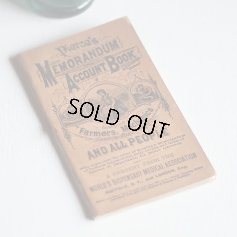 画像3: USAアンティーク紙ものノートブックレット1887年｜Pierce's医療と健康の覚書帳簿 (3)