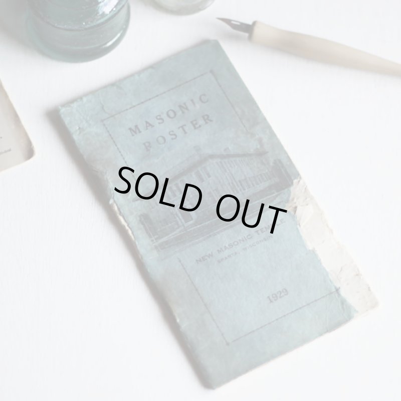 画像3: USAヴィンテージ紙ものフリーメイソンブックレット1929年｜Sparta Masonic Templeウィスコンシン (3)