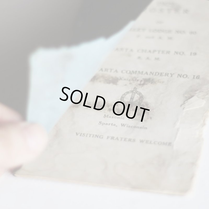 画像6: USAヴィンテージ紙ものフリーメイソンブックレット1929年｜Sparta Masonic Templeウィスコンシン (6)