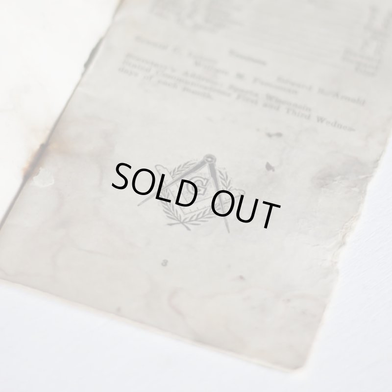 画像8: USAヴィンテージ紙ものフリーメイソンブックレット1929年｜Sparta Masonic Templeウィスコンシン (8)