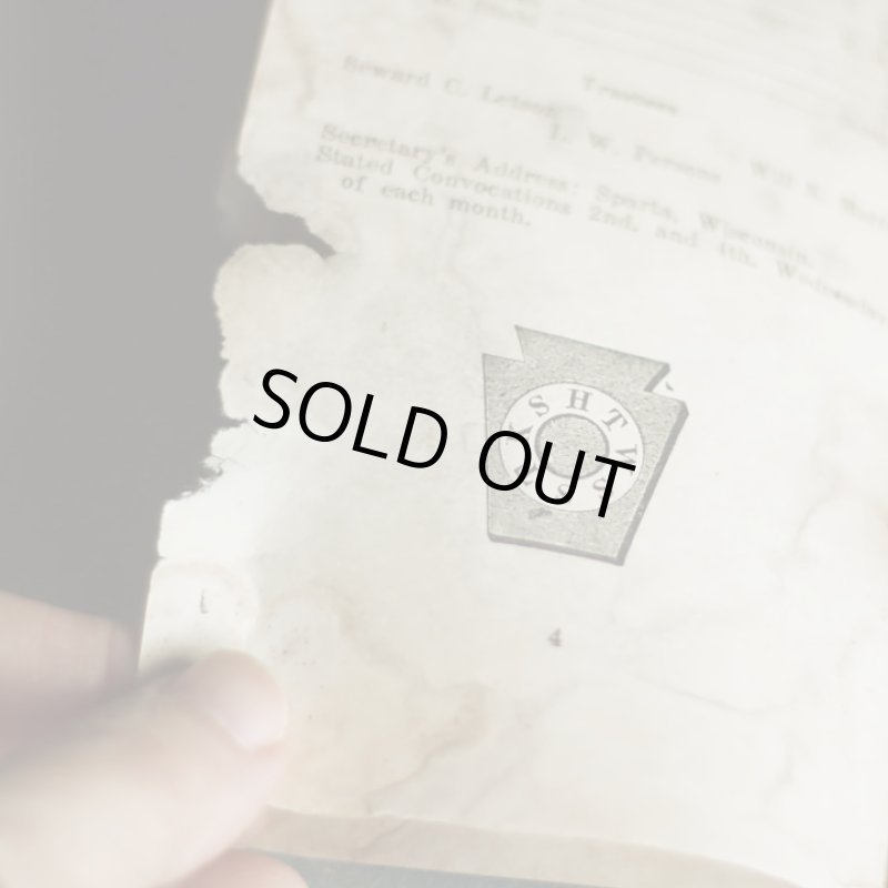 画像9: USAヴィンテージ紙ものフリーメイソンブックレット1929年｜Sparta Masonic Templeウィスコンシン (9)