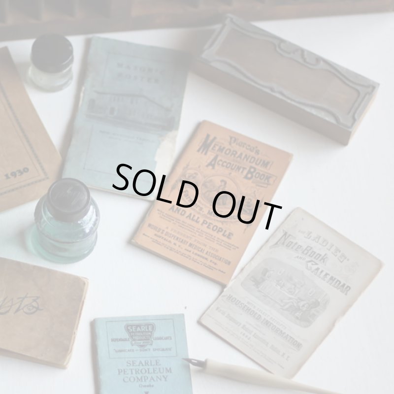 画像10: USAアンティーク紙もの女性用ノートブックレット1882年|メモ帳&カレンダー (10)