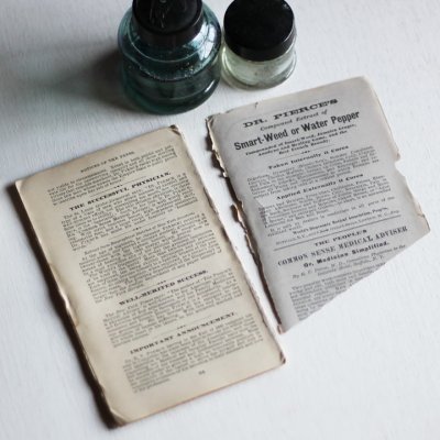 画像3: USAアンティーク紙もの女性用ノートブックレット1882年｜メモ帳&カレンダー