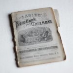 画像2: USAアンティーク紙もの女性用ノートブックレット1882年｜メモ帳&カレンダー (2)