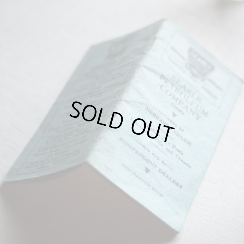 画像8: USAヴィンテージ紙ものメモ帳ノートブックレット|Searle Petroleum Company Omaha Memorandum Book (8)