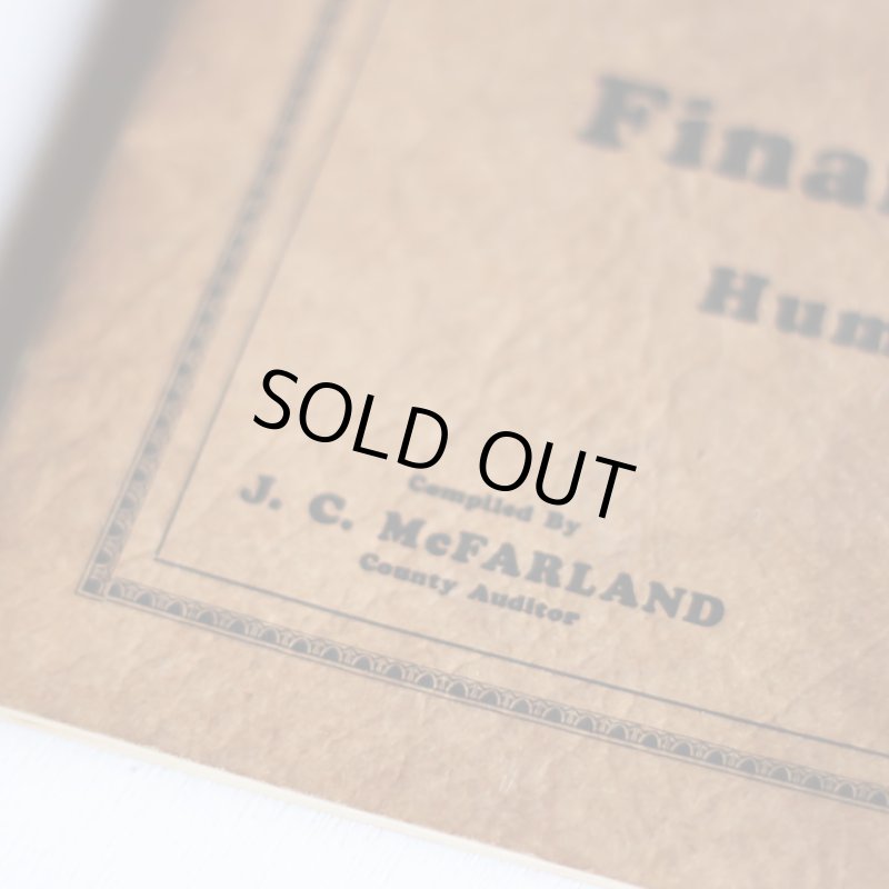 画像3: USAヴィンテージ紙もの財務報告書ブックレット1930年｜financial report humboldt county (3)