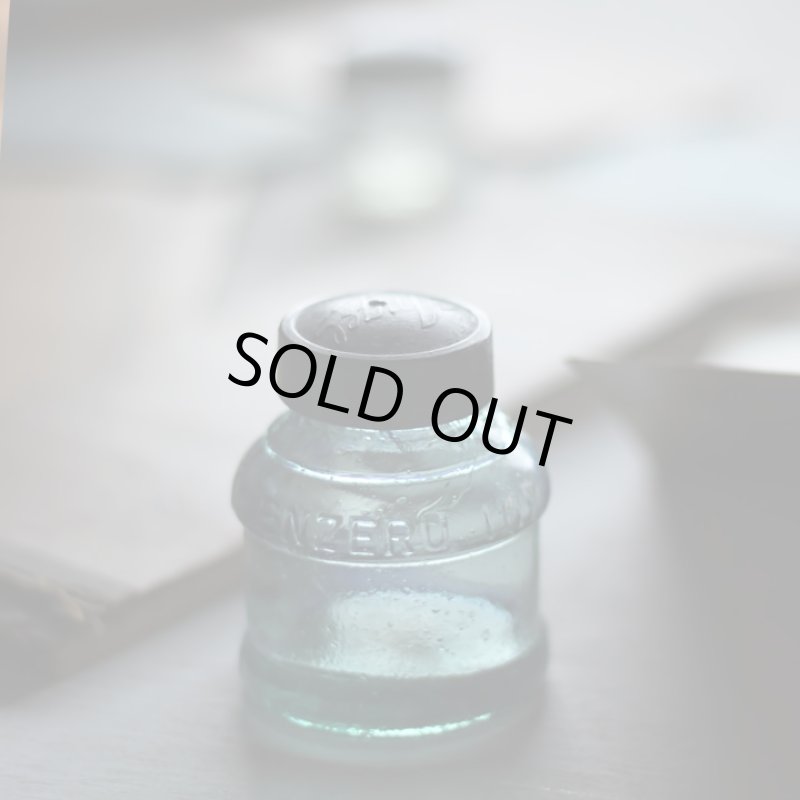 画像5: ヴィンテージガラス瓶インクボトルAngel・ENZERU｜昭和戦前ガラスボトル (5)