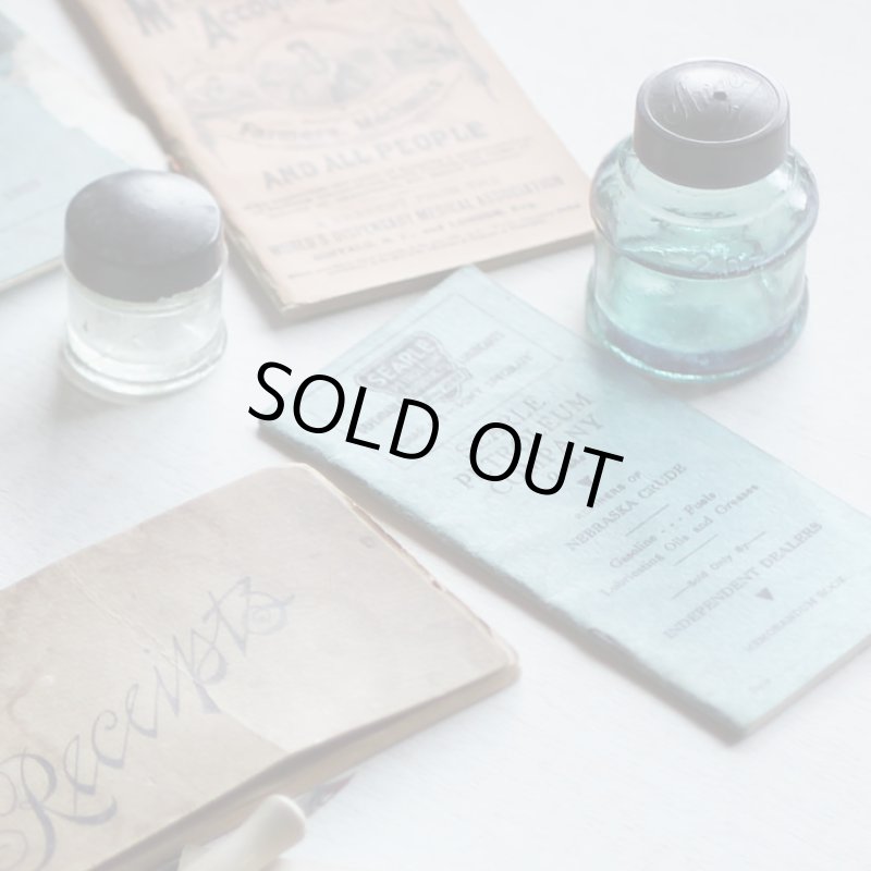 画像12: ヴィンテージガラス瓶インクボトルAngel・ENZERU｜昭和戦前ガラスボトル (12)