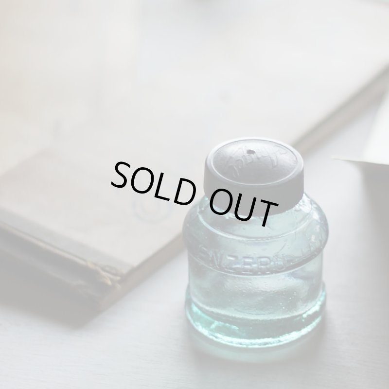 画像13: ヴィンテージガラス瓶インクボトルAngel・ENZERU｜昭和戦前ガラスボトル (13)