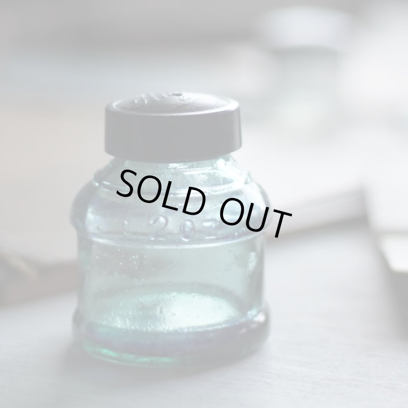 画像2: ヴィンテージガラス瓶インクボトルAngel・ENZERU｜昭和戦前ガラスボトル (2)