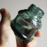 画像14: ヴィンテージガラス瓶インクボトルAngel・ENZERU｜昭和戦前ガラスボトル (14)
