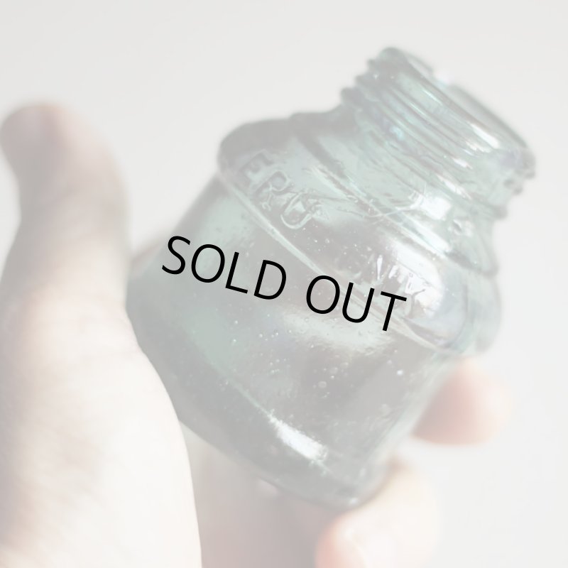 画像14: ヴィンテージガラス瓶インクボトルAngel・ENZERU｜昭和戦前ガラスボトル (14)