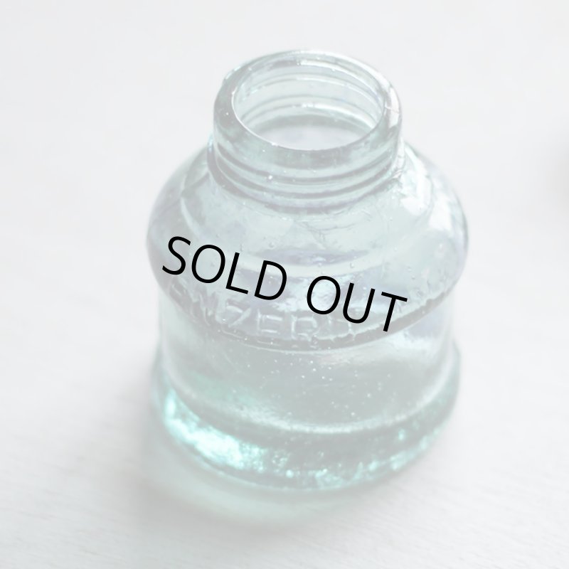 画像15: ヴィンテージガラス瓶インクボトルAngel・ENZERU｜昭和戦前ガラスボトル (15)