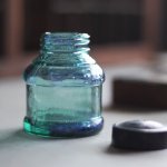 画像19: ヴィンテージガラス瓶インクボトルAngel・ENZERU｜昭和戦前ガラスボトル (19)