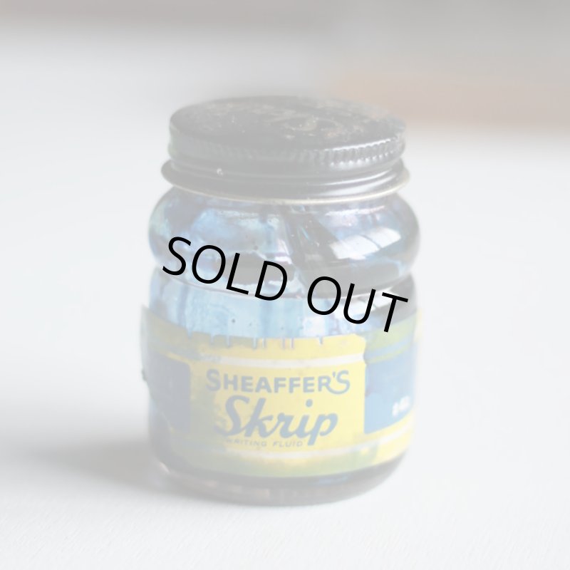 画像2: USAヴィンテージガラスインクボトル2oz｜sheaffer skrip ink bottleガラス瓶RC-35 (2)