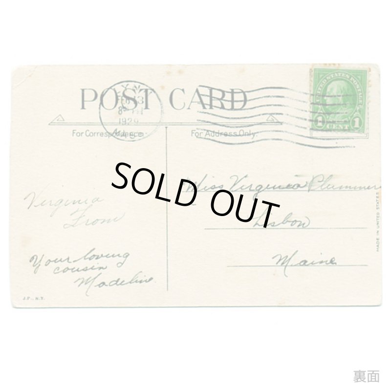 画像3: USAヴィンテージ1929年紙ものバレンタイングリーティングカード｜ハート・男の子・女の子 (3)