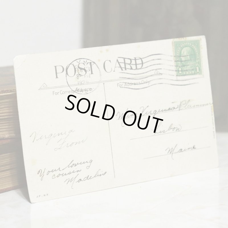 画像7: USAヴィンテージ1929年紙ものバレンタイングリーティングカード｜ハート・男の子・女の子 (7)