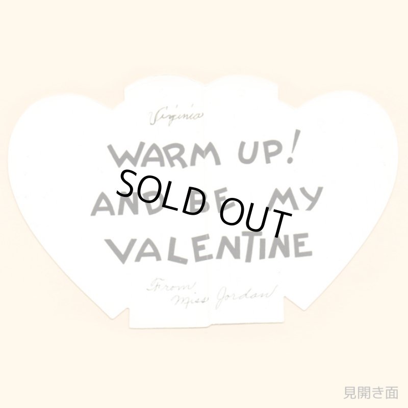 画像5: USAヴィンテージ1930年代紙ものバレンタイングリーティングカード｜ハート・温度計 (5)