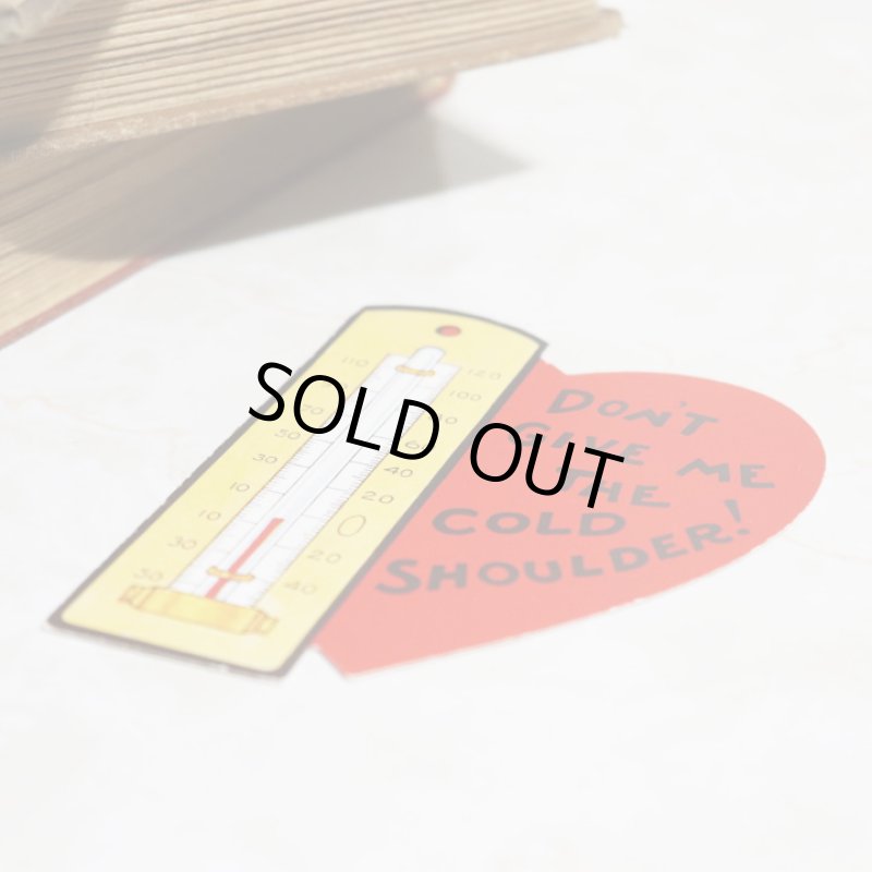 画像10: USAヴィンテージ1930年代紙ものバレンタイングリーティングカード｜ハート・温度計 (10)