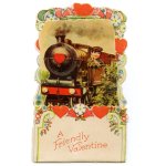 画像4: USAヴィンテージ1930年代紙ものバレンタインデーグリーティングカード｜A Friendly Valentineアンティーク紙もの (4)