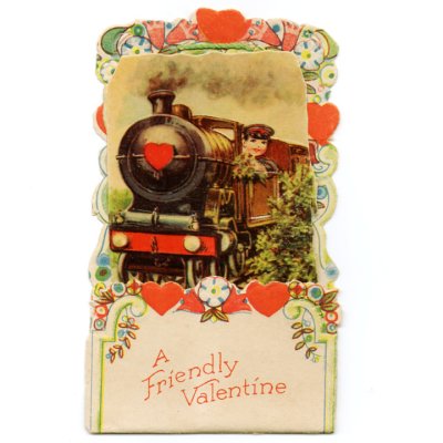 画像1: USAヴィンテージ1930年代紙ものバレンタインデーグリーティングカード｜A Friendly Valentineアンティーク紙もの