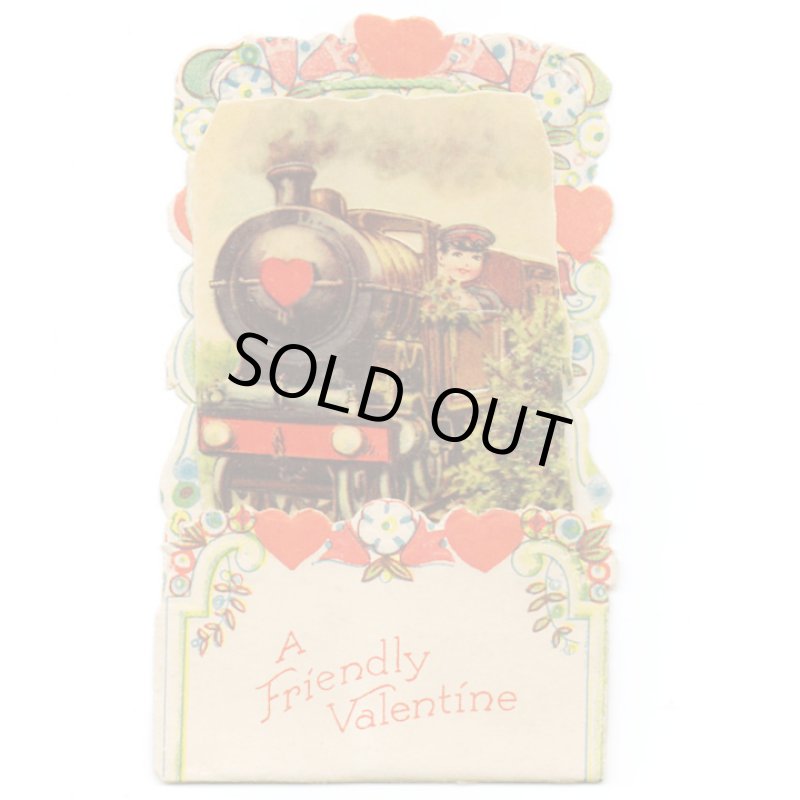 画像4: USAヴィンテージ1930年代紙ものバレンタインデーグリーティングカード｜A Friendly Valentineアンティーク紙もの (4)