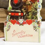 画像7: USAヴィンテージ1930年代紙ものバレンタインデーグリーティングカード｜A Friendly Valentineアンティーク紙もの (7)