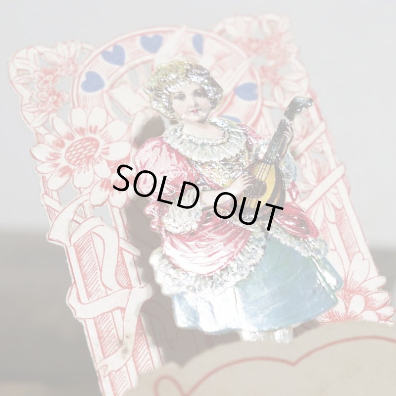 画像7: USAヴィンテージ1930年代紙ものバレンタインデーグリーティングカード｜To my Valentine天使・男の子アンティーク (7)