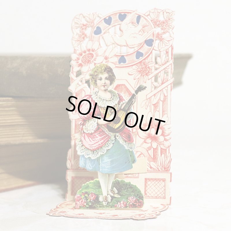 画像2: USAヴィンテージ1930年代紙ものバレンタインデーグリーティングカード｜To my Valentine天使・男の子アンティーク (2)