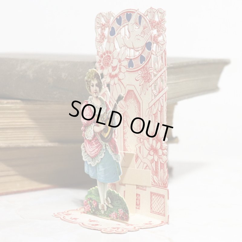 画像10: USAヴィンテージ1930年代紙ものバレンタインデーグリーティングカード｜To my Valentine天使・男の子アンティーク (10)