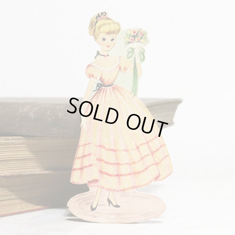 画像4: USAヴィンテージエフェメラ紙もの・ドレスを着た女の子プリンセス｜アンティーク (4)