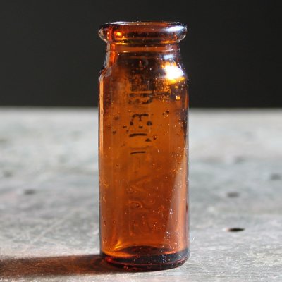 画像3: USAヴィンテージアンバーガラスミニメディシンボトル｜BELL ANS薬瓶