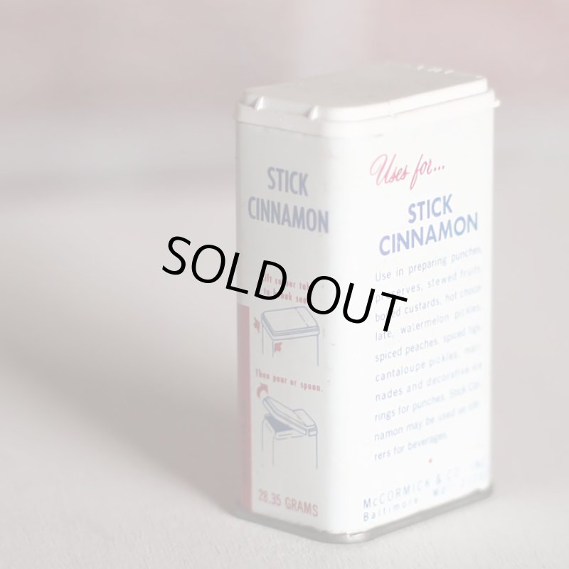 画像2: USAヴィンテージティン缶アドバタイジング｜スパイスMcCormick Stick Cinnamon (2)