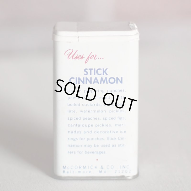 画像7: USAヴィンテージティン缶アドバタイジング｜スパイスMcCormick Stick Cinnamon (7)
