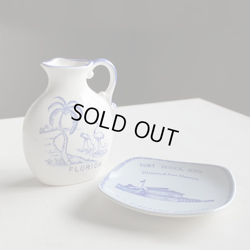 画像9: USAヴィンテージスーベニアプレート皿｜お土産IOWA The Fort Museum記念品1969 (9)