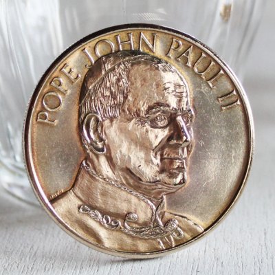 画像1: ヨハネ・パウロ2世1979年ニューヨーク訪問記念コイン｜カトリック教会教皇メダル