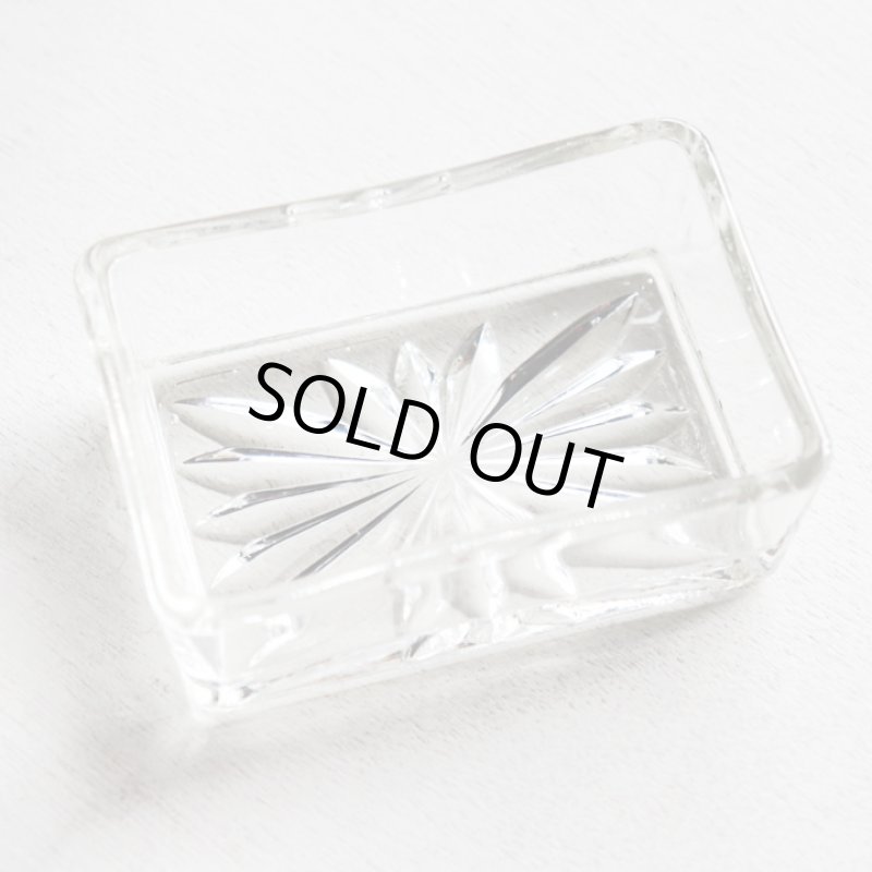 画像3: アメリカヴィンテージカットグラスガラストレイ｜アンティーク小物入れ小皿 (3)