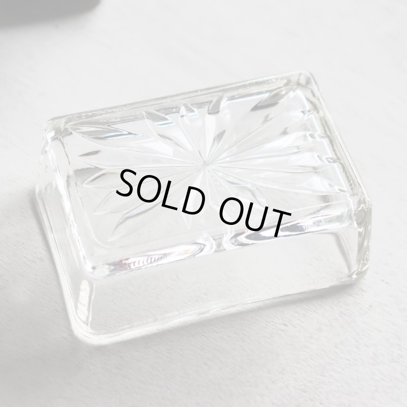 画像5: アメリカヴィンテージカットグラスガラストレイ｜アンティーク小物入れ小皿 (5)