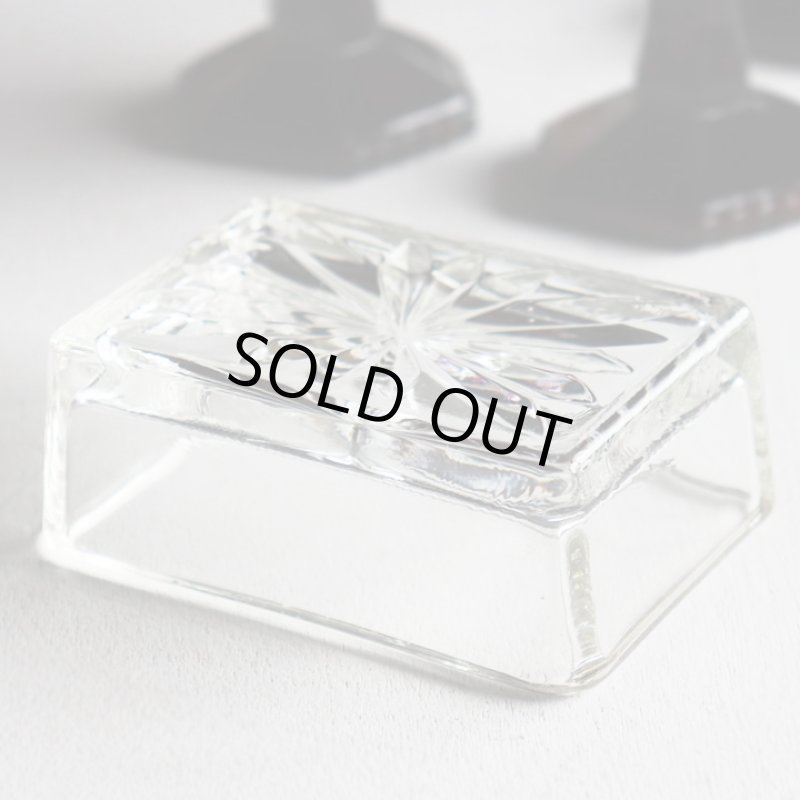 画像6: アメリカヴィンテージカットグラスガラストレイ｜アンティーク小物入れ小皿 (6)