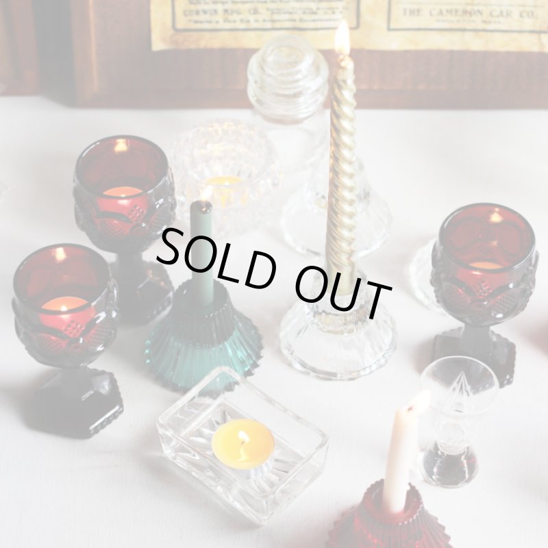 画像14: アメリカヴィンテージAVONケープゴットミニワイングラスゴブレットルビーレッド｜アンティークカットグラス (14)