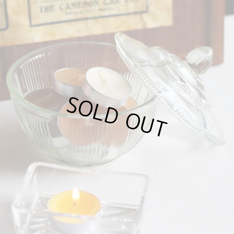 画像5: ヴィンテージガラスの小物入れキャンディポットアクセサリーケース｜S.G.F.戦前アンティーク硝子容器昭和レトロ (5)