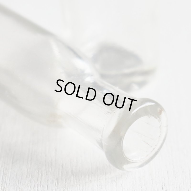 画像5: アメリカヴィンテージガラスボトル大小２本組｜アンティーク雑貨グラス薬瓶メディスンボトル (5)