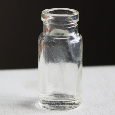 画像3: アメリカヴィンテージガラスボトル大小２本組｜アンティーク雑貨グラス薬瓶メディスンボトル